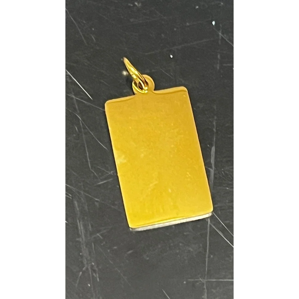Ace of Hearts Playing Card Pendant‎ Unisex OS Black New 18K Gold PVD